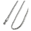 Fashion18K Vacuum Plated Silver Jewelry Stainless Steel Jewelry Twist Necklace